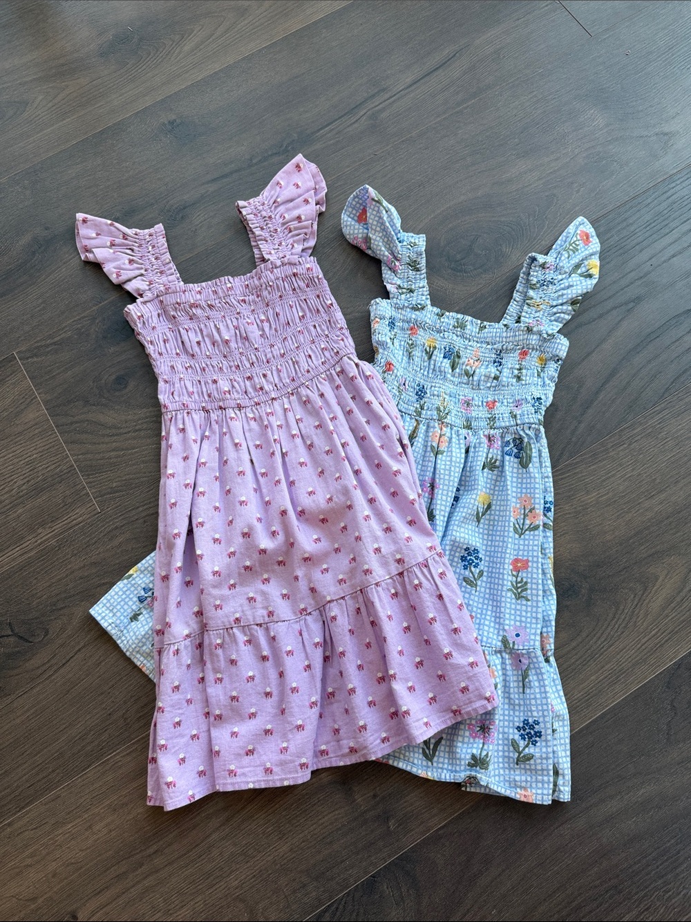 2 Cotton On Girls Smocked Sundresses with Ruffle Straps